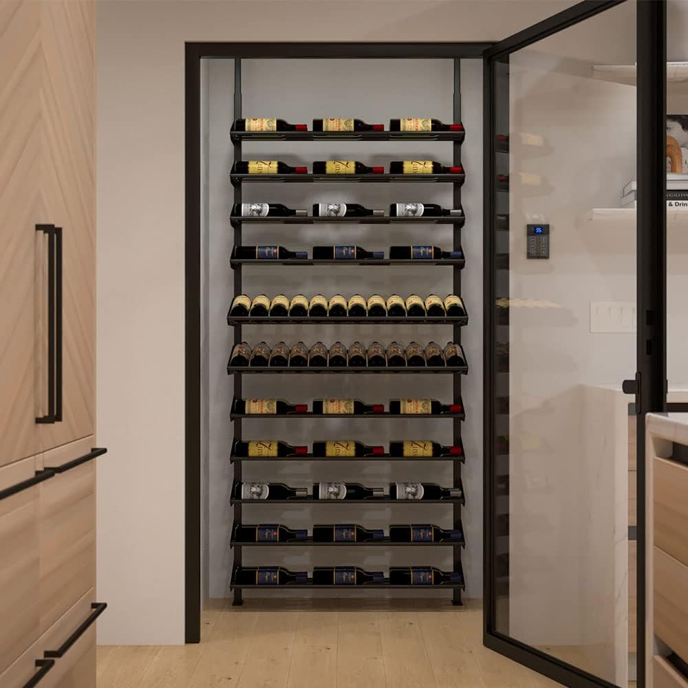 Ultra Wine Racks Showcase Bespoke Wine Display - Black 78 Bottle Storage