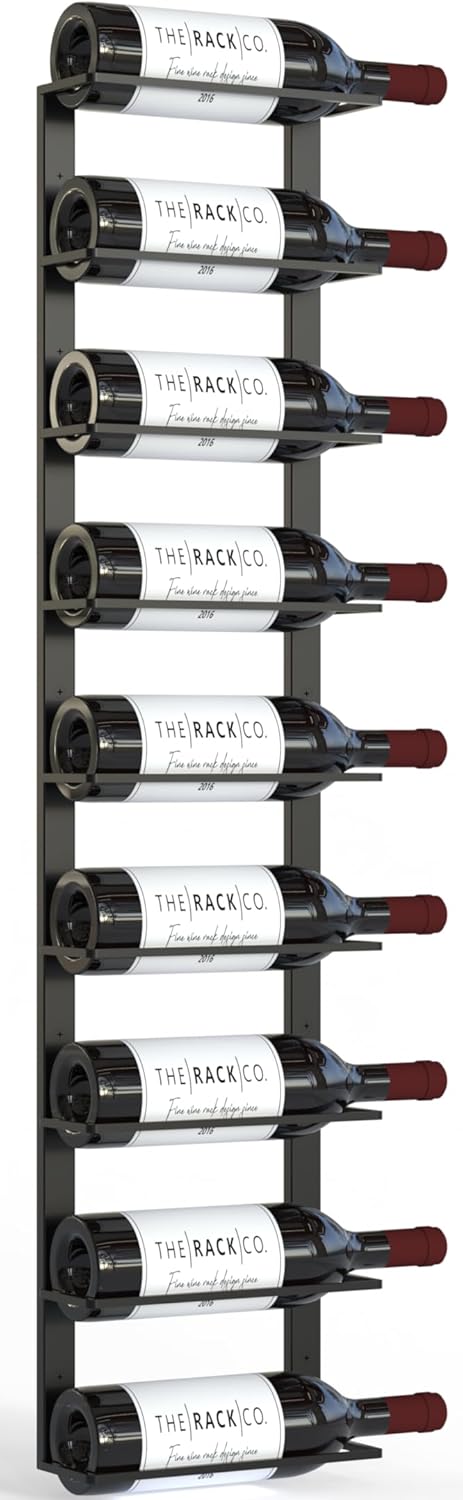 TheRackCo Wall Series - 9 Bottle Wine Rack with Opener