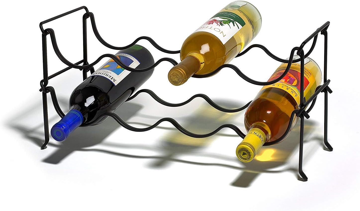 Spectrum Diversified Ashley 4 Bottle Wine Rack Black
