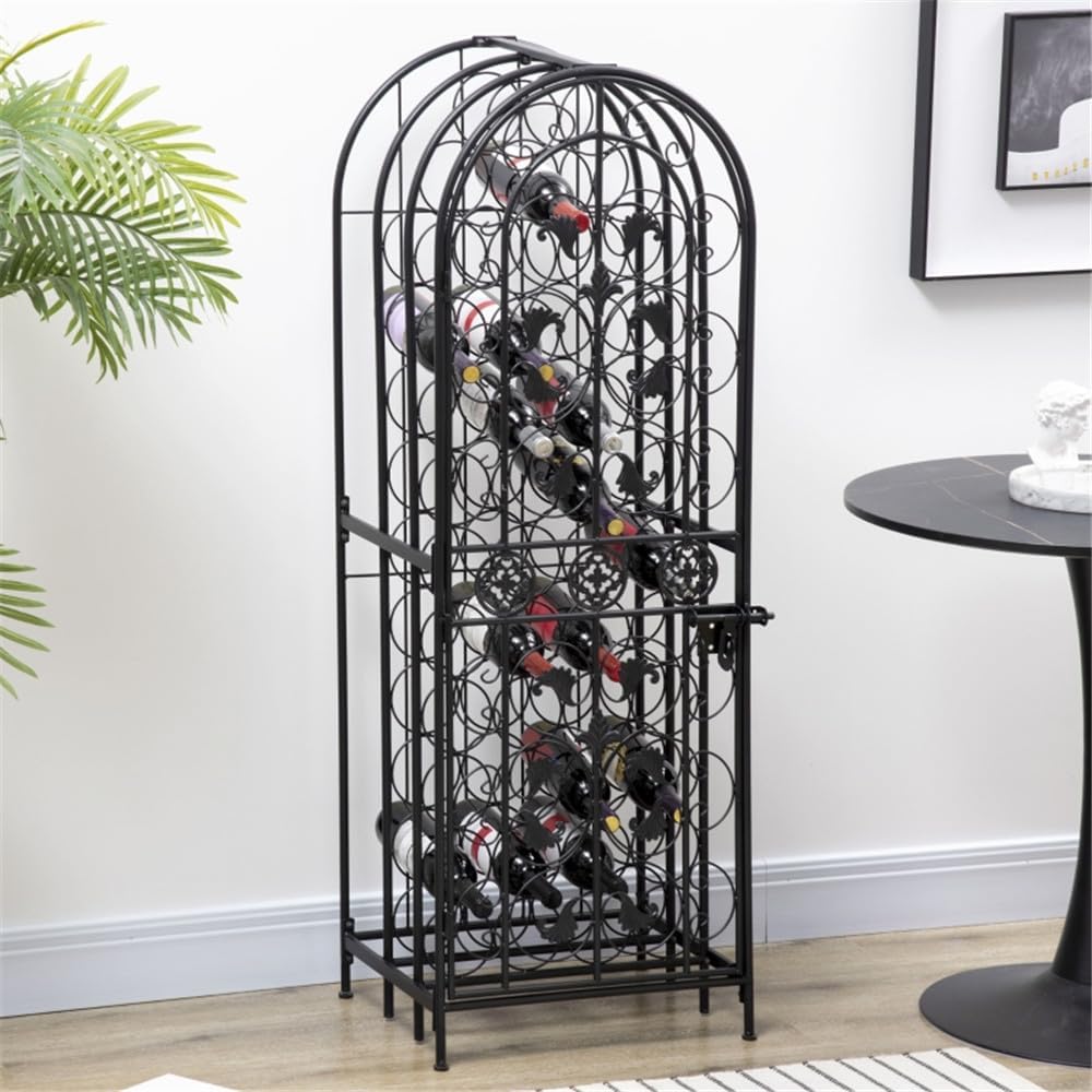 DESIGNSCAPE3D Wine Rack Cabinet - Secure 45-Bottle Storage