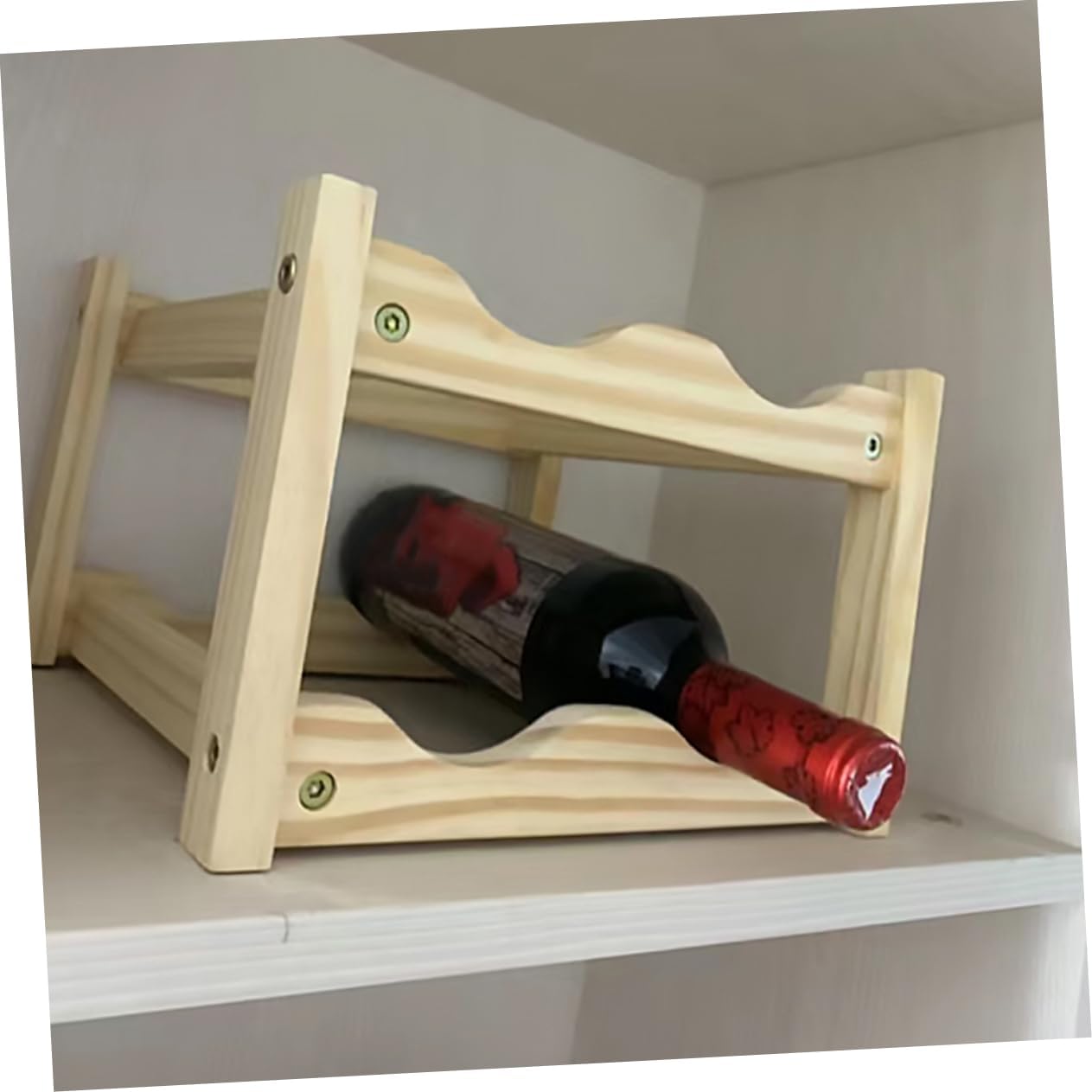 MAGICLULU Stackable Wine Display Rack for Living Room Bar