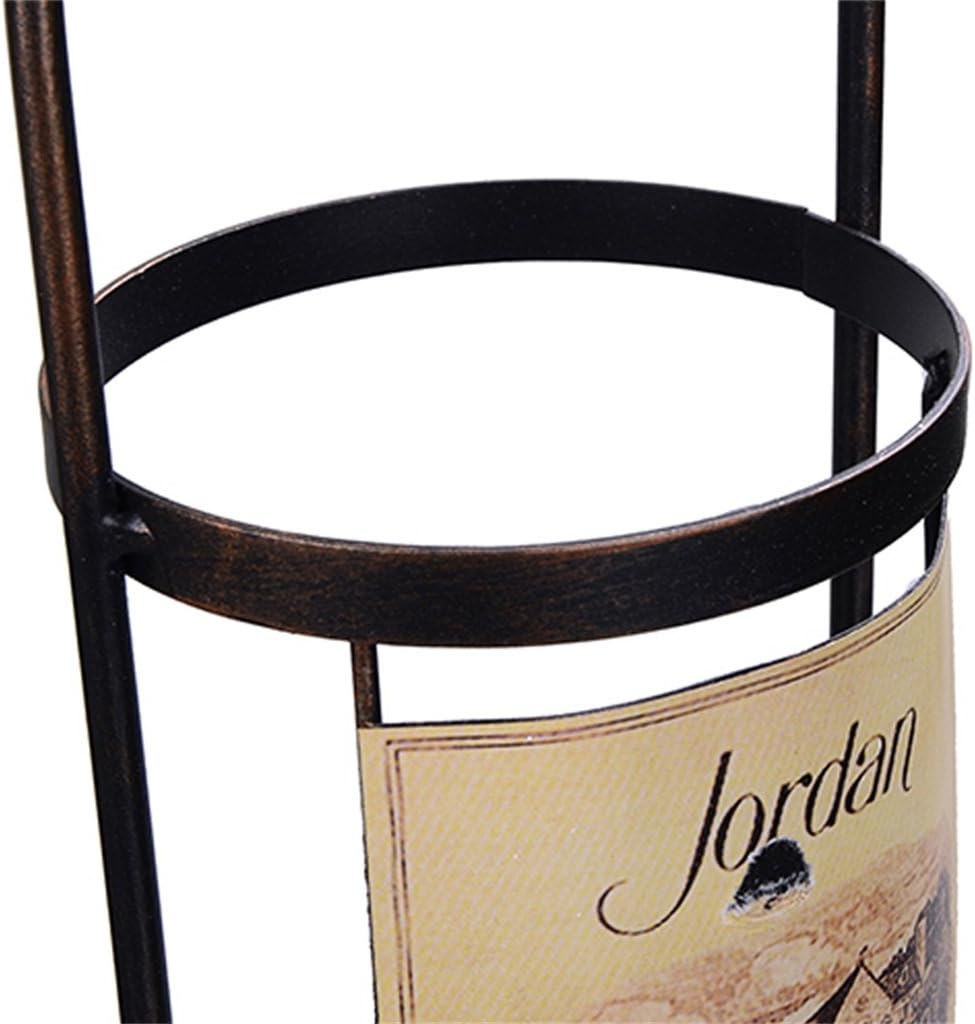 LUNEZY 5-Bottle Wine Rack Wall Holder Black