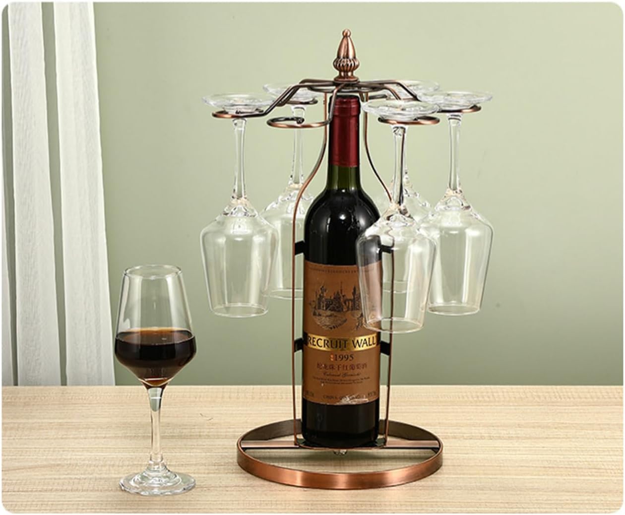 CdyBox Bold Iron Wine Rack with Skidproof Base