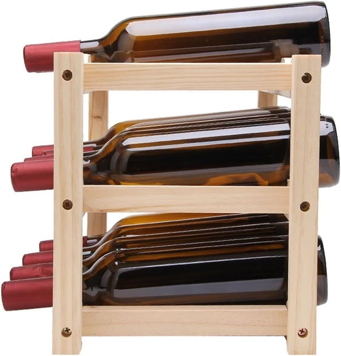 OXOAMP Freestanding 3-Tier Wine Rack with 12 Bottle Capacity
