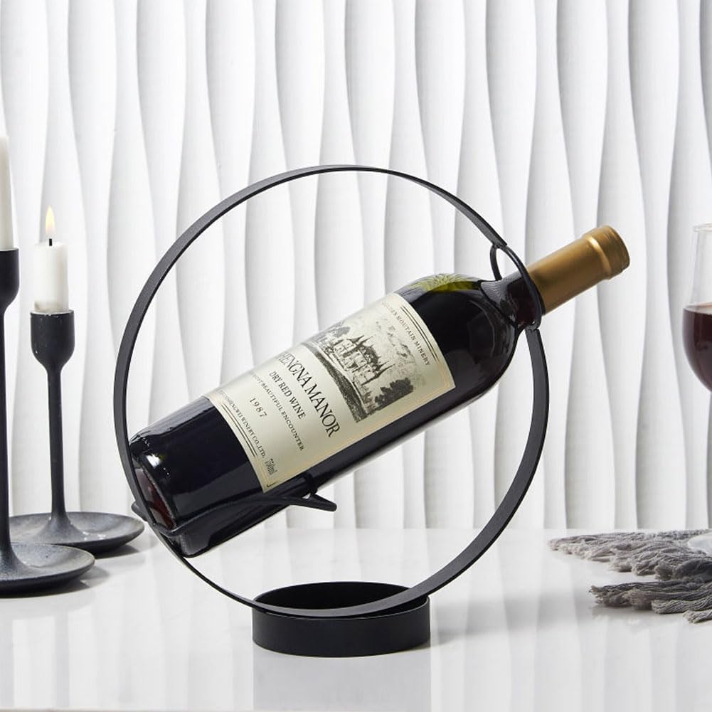 Modern Metal Wine Rack - Freestanding Countertop Holder