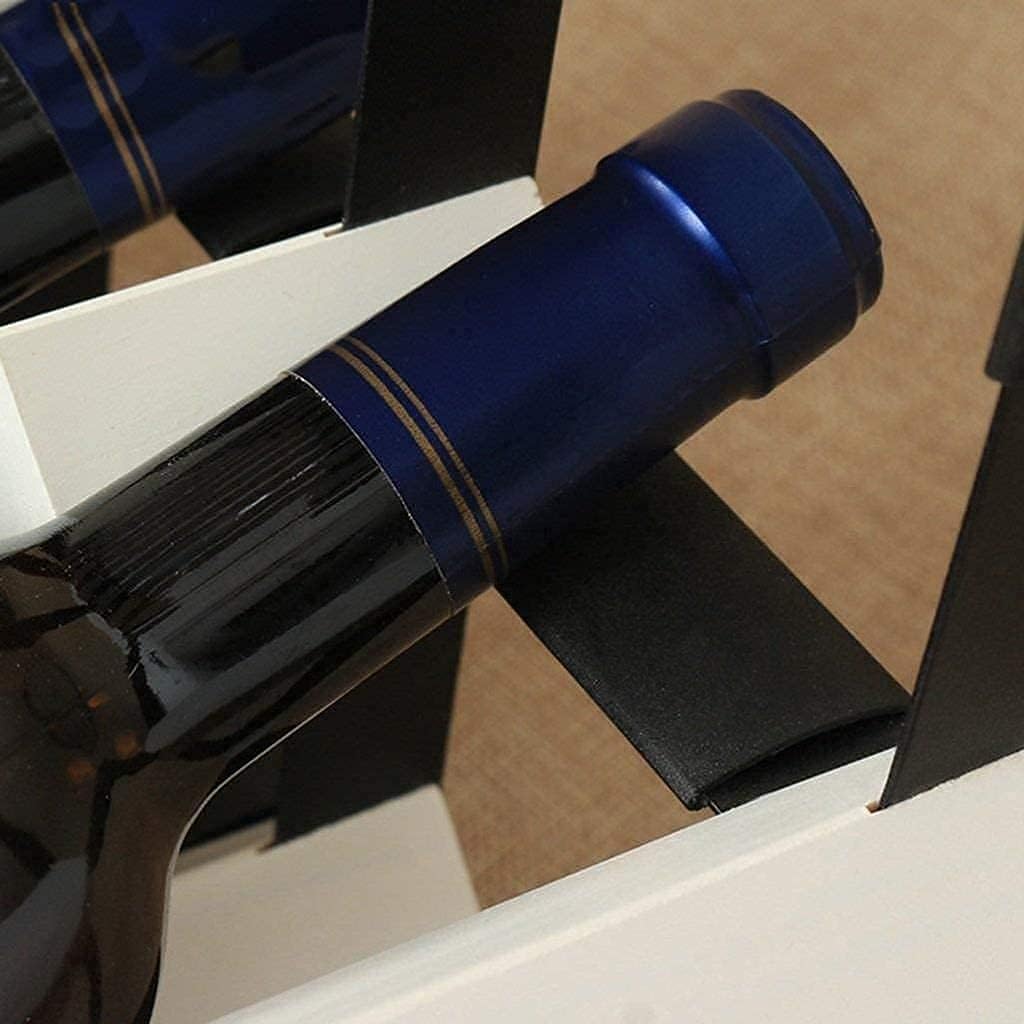 Freestanding Wine Rack with Pine Wood and Metal