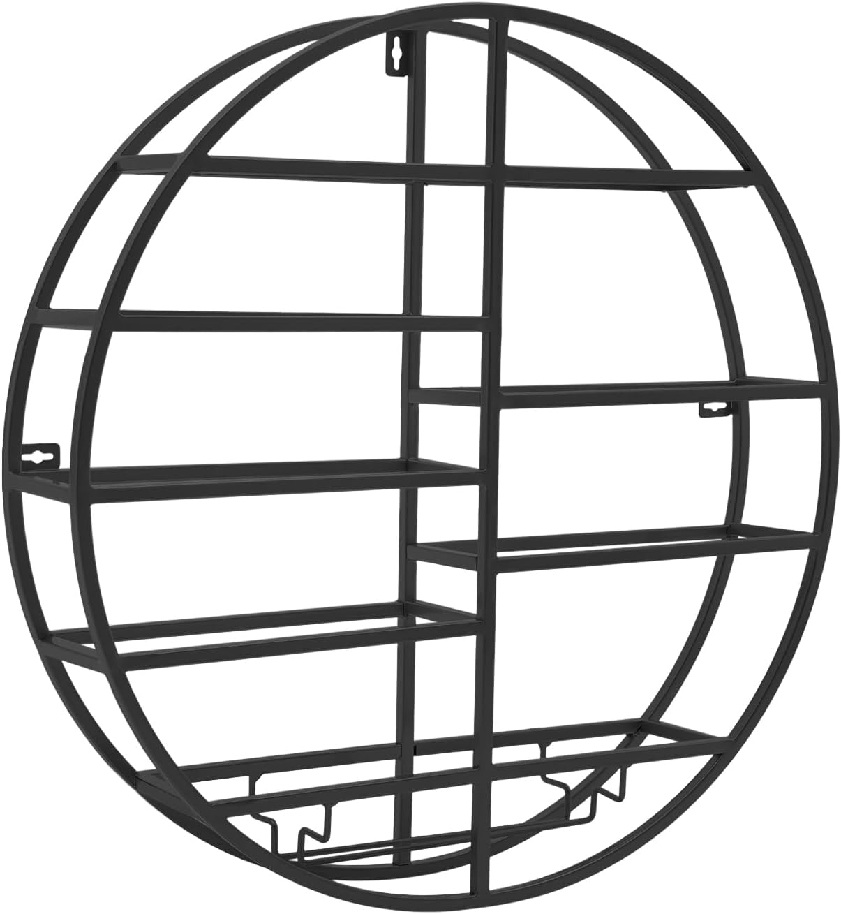 FOGGBET 4 Tier Metal Wine Rack with Glass Track