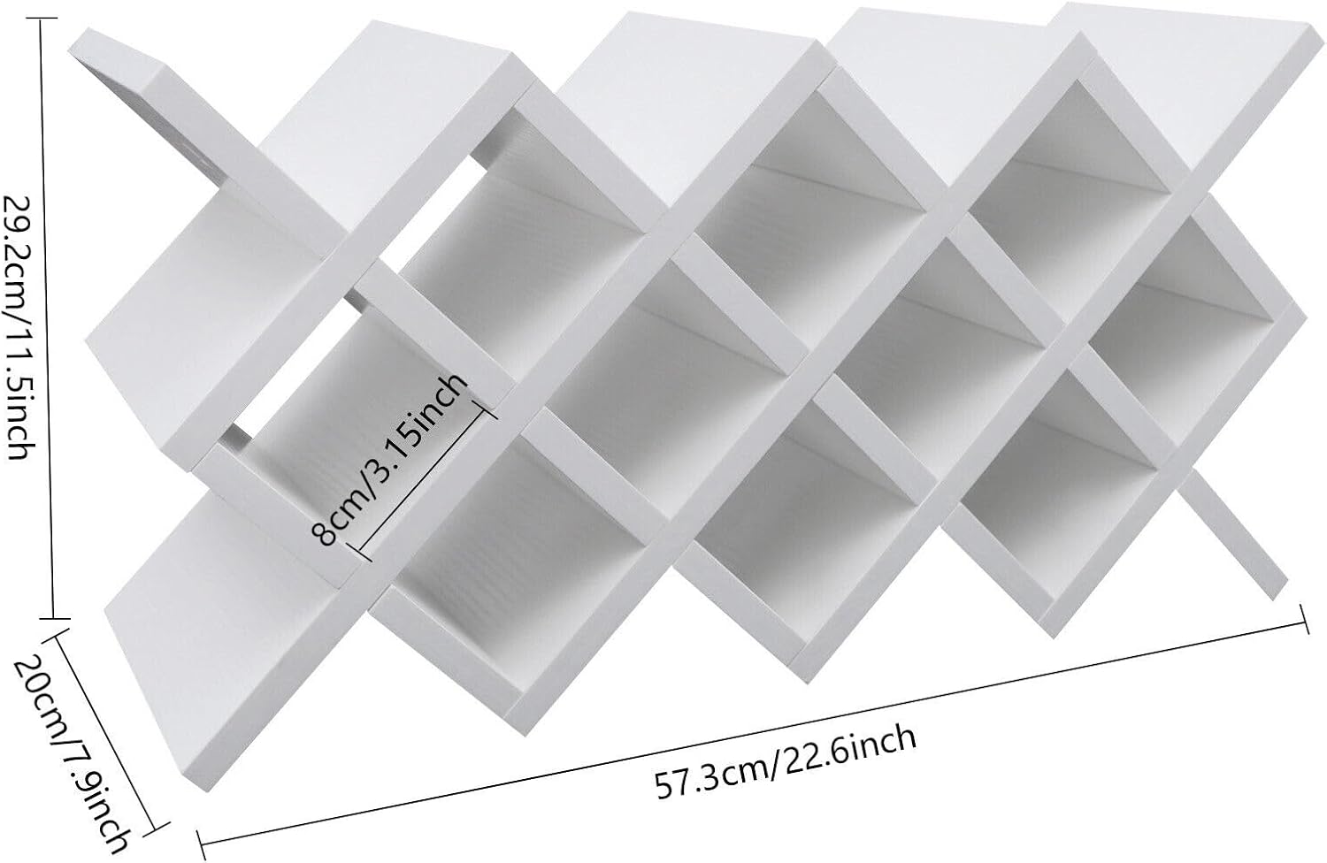 PiaoCaiYin Wall-Mounted Wine Rack 10 Grids