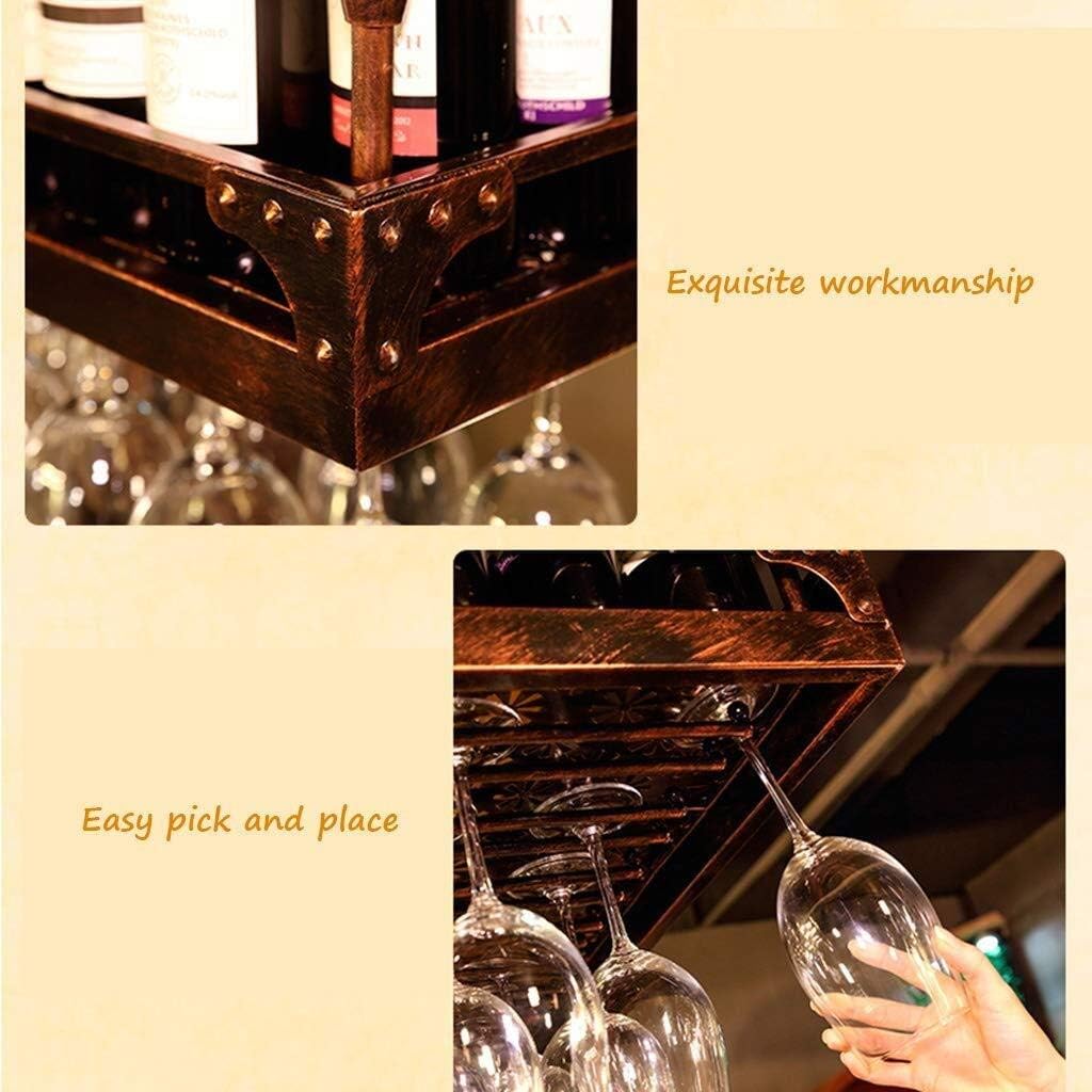 Adjustable Height Black Wine Rack Wall Holder