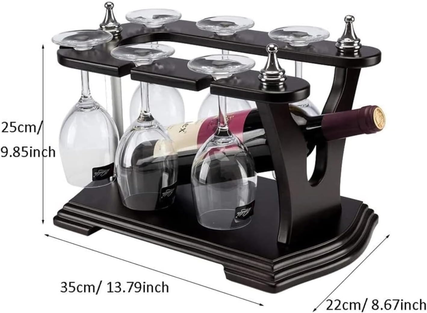 OXOAMP Y-Shaped Wooden Wine Rack Freestanding