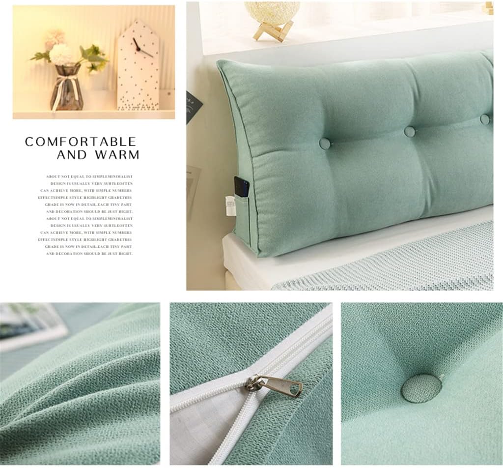 ZZYK Triangular Headboard Pillow - Light Green 39inch 1