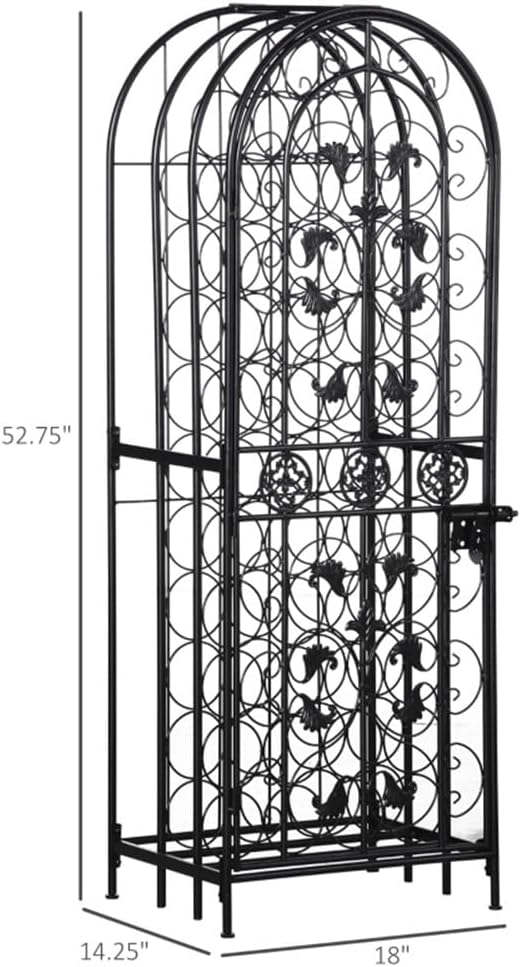DESIGNSCAPE3D Wine Rack Cabinet - Secure 45-Bottle Storage