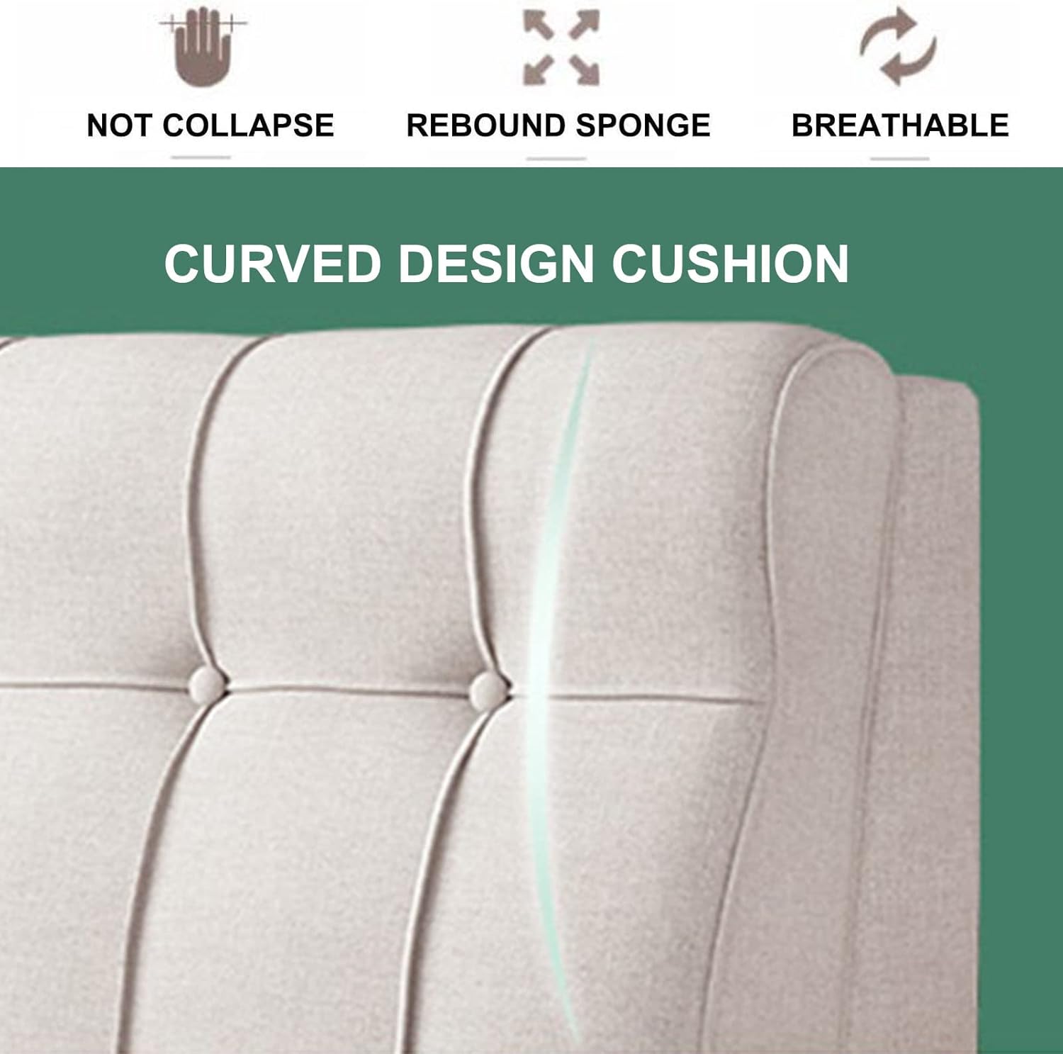 Large Bolster Headboard Pillow with Removable Cover