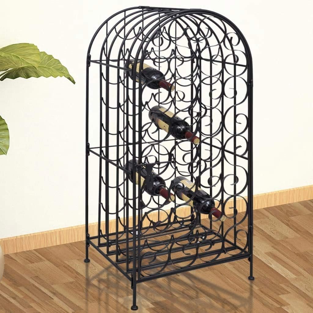ROMHZKS 35 Bottle Metal Wine Rack - Rust Free and Elegant Design