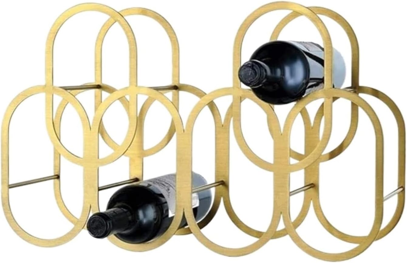 OXOAMP Freestanding Metal Wine Rack Gold