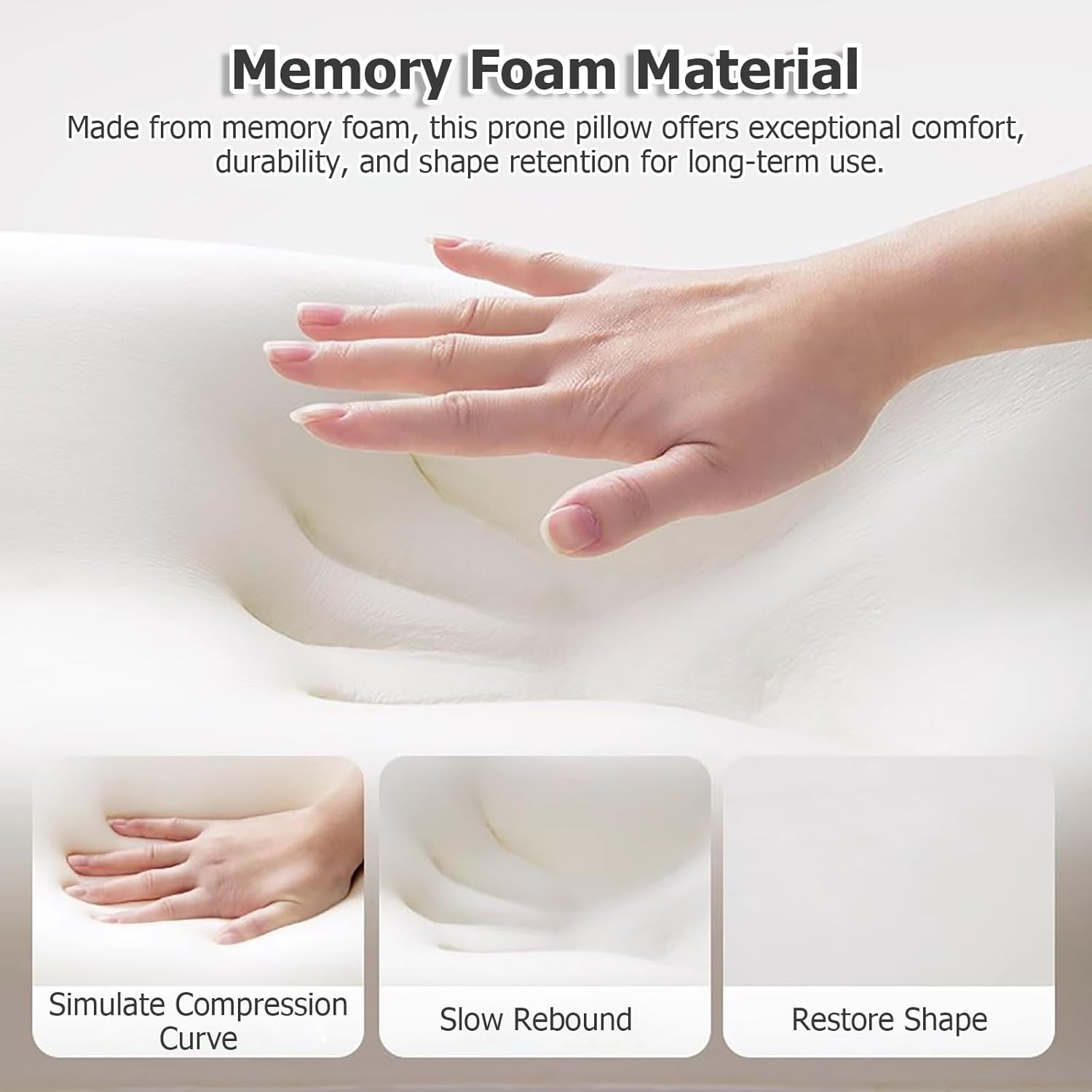 JYHHCYS Memory Foam Prone Pillow for Reading and Phone Use