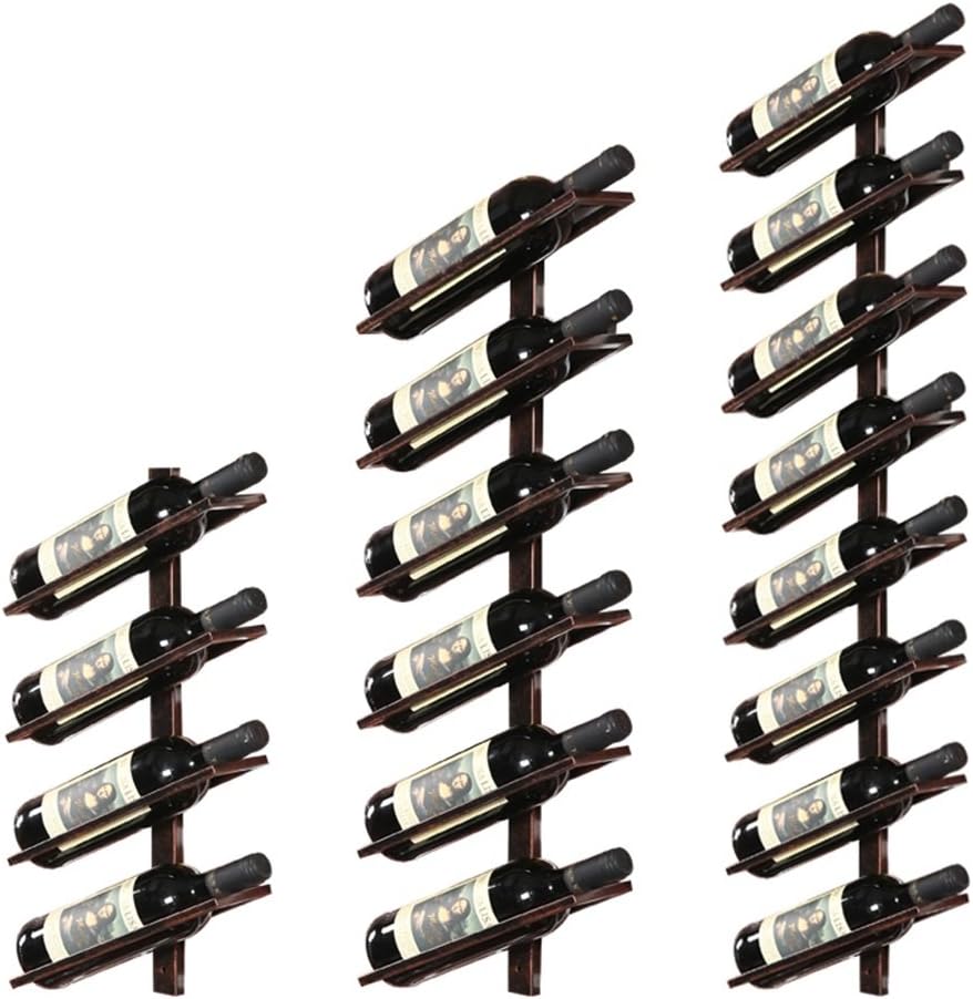 LUNEZY Metal Wine Racks Wall Holder - Rustic Design