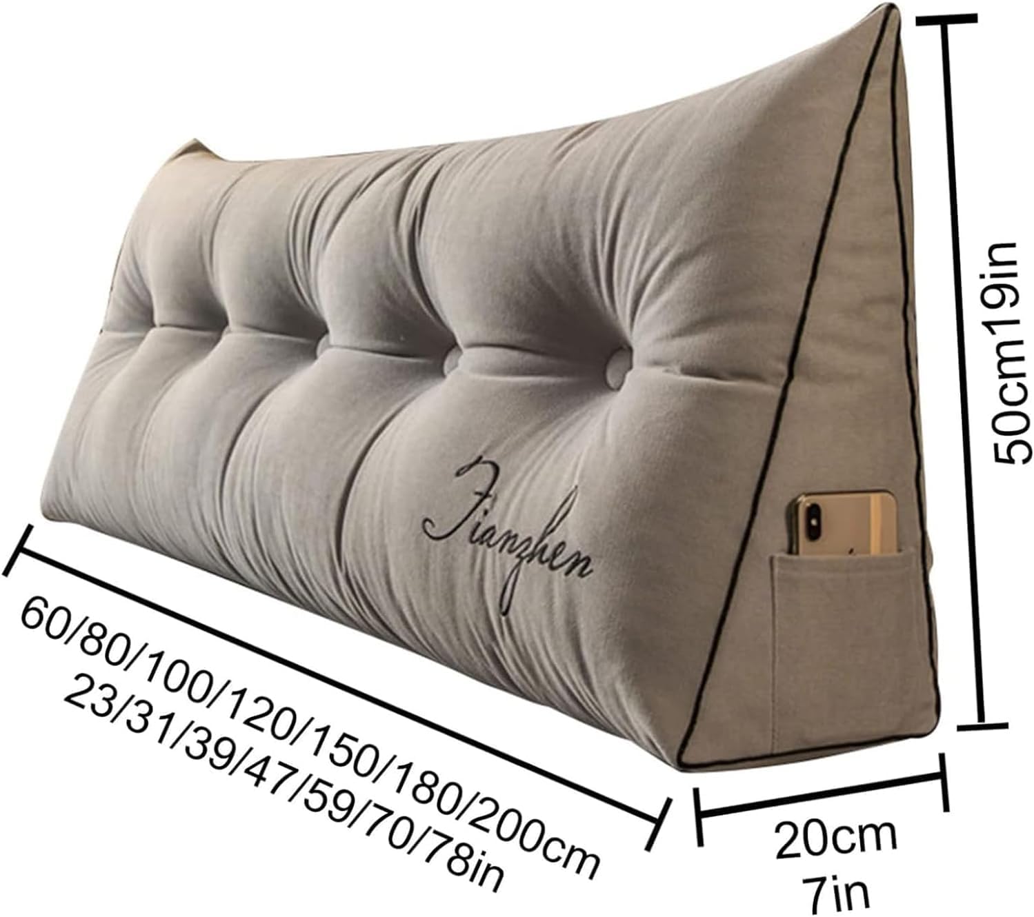 Ergonomic Reading Pillow with Back Support for Bed and Sofa