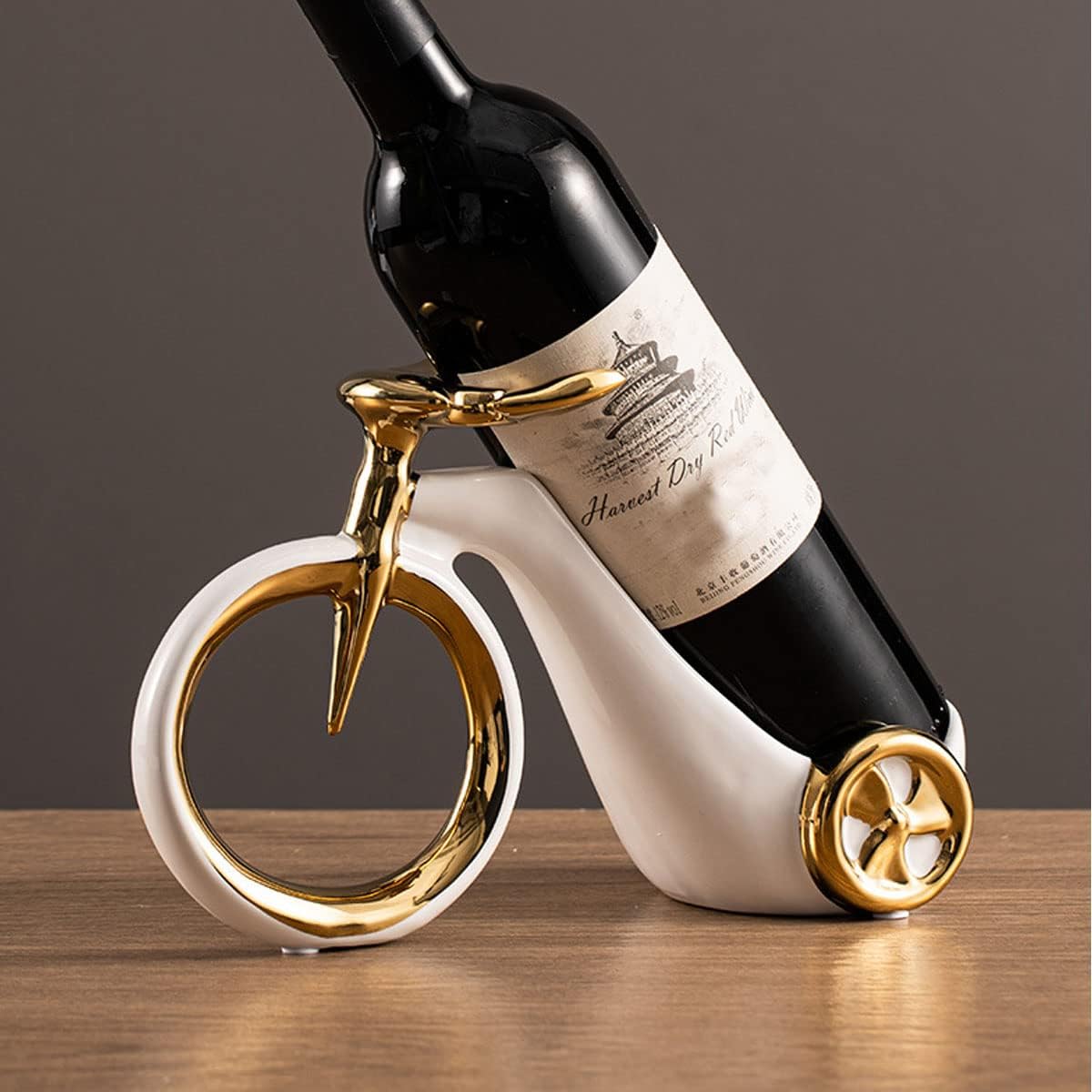 ZHIHESHOP Bicycle Wine Shelf White