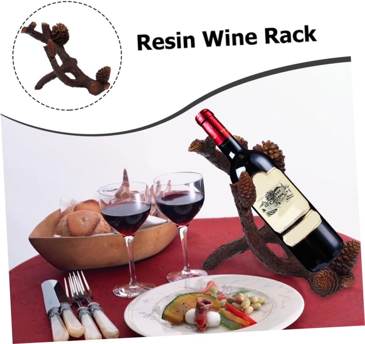SHOWERORO 1pc Single Bottle Resin Wine Rack