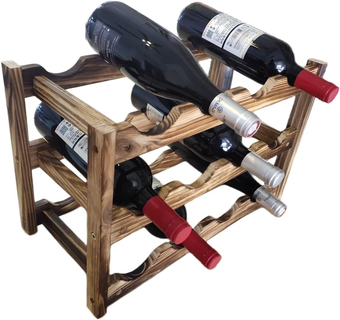 LoongZDD 3-Tier Stackable Wine Rack for 12 Bottles