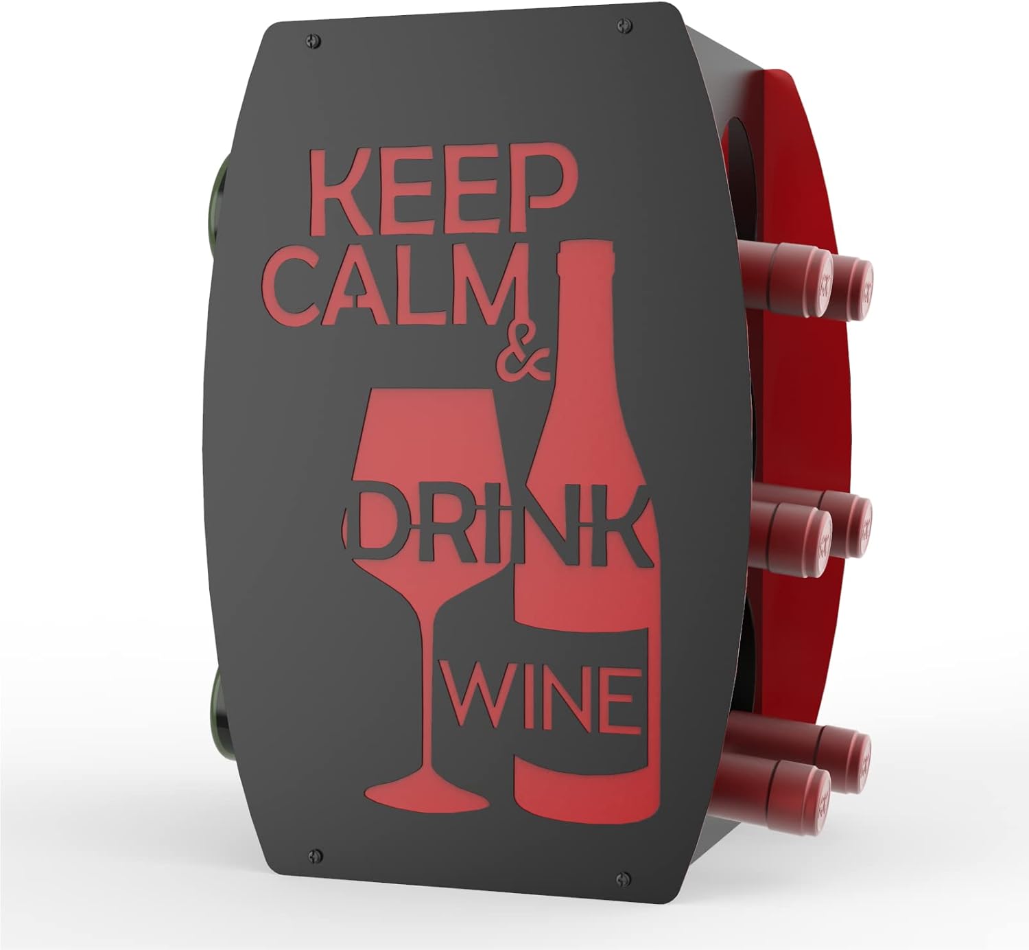 Mango Steam Two-Tone Wine Rack Black Red