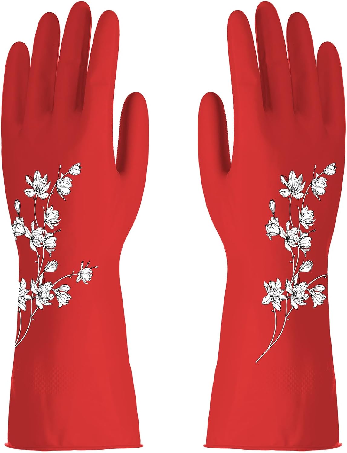 ROYIPAI 4 Pairs Rubber Cleaning Gloves with Cute Patterns