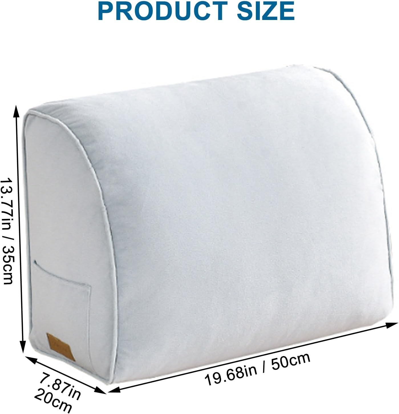Thick Sofa Back Cushion Removable and Washable Headboard Pillow Brown