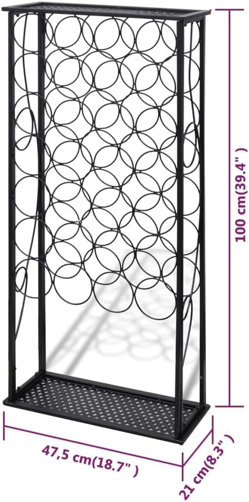 WEHUOSIF 28-Bottle Floor Standing Wine Rack 1