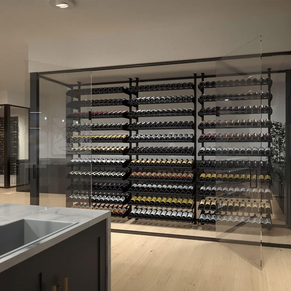 Ultra Wine Racks Showcase Angled Display - Black Modular