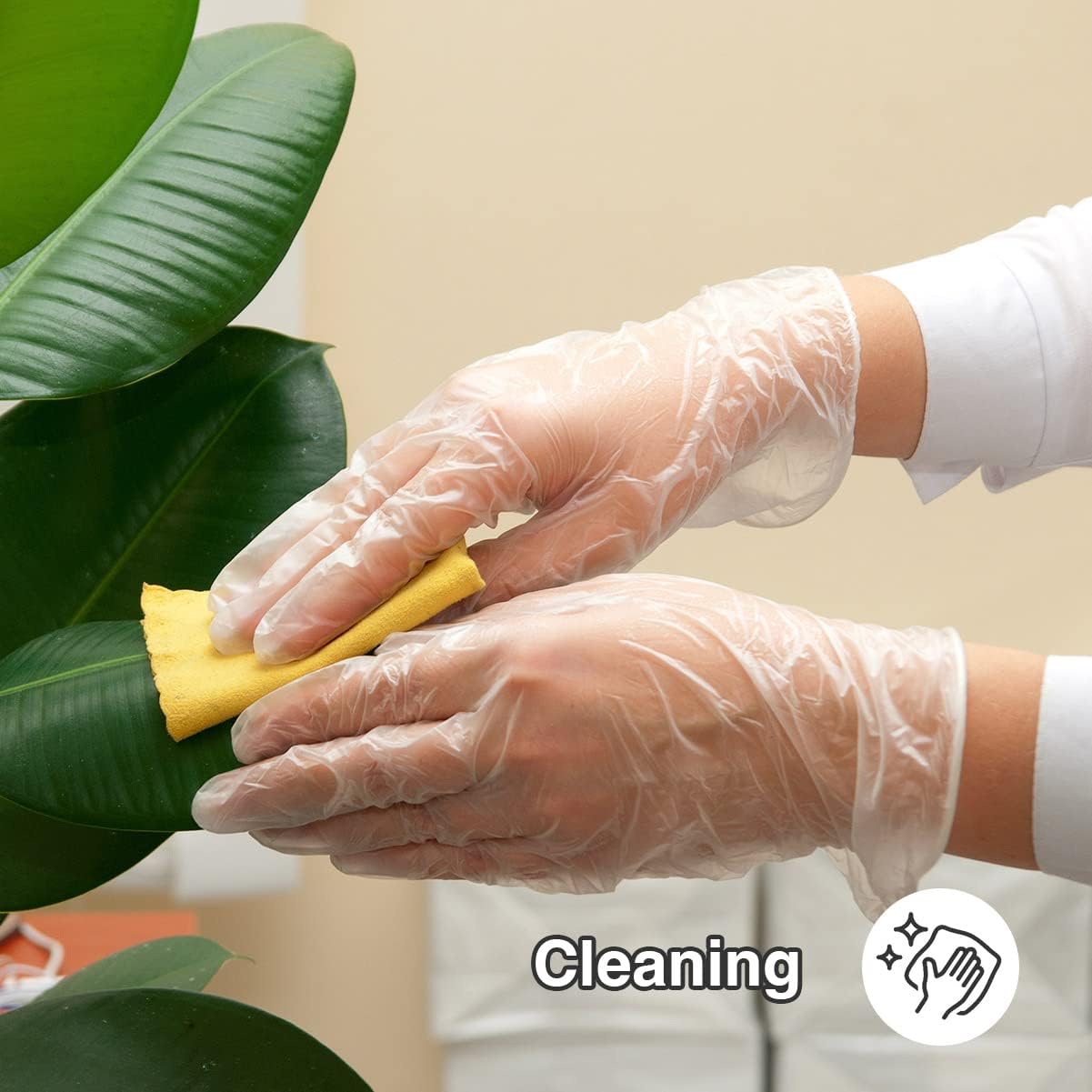 KAYGO Disposable Vinyl Gloves 3 Mil Clear Powder Free Latex Free