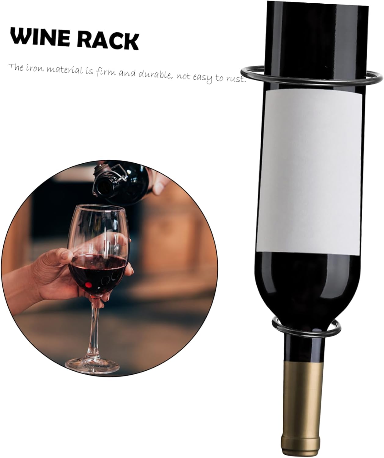 PRETYZOOM 6pcs Iron Wine Rack Display Holder