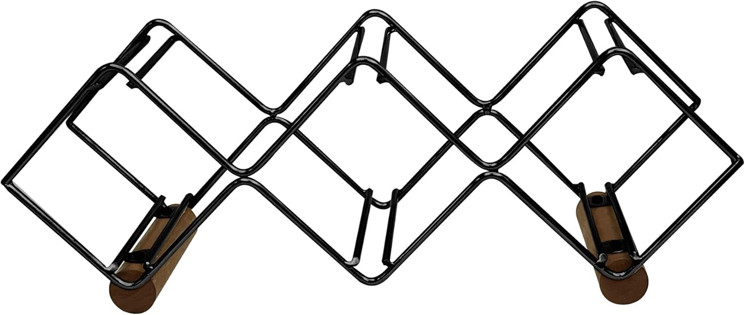 Nu Steel 5 Bottles Tabletop Wine Holder Black 1