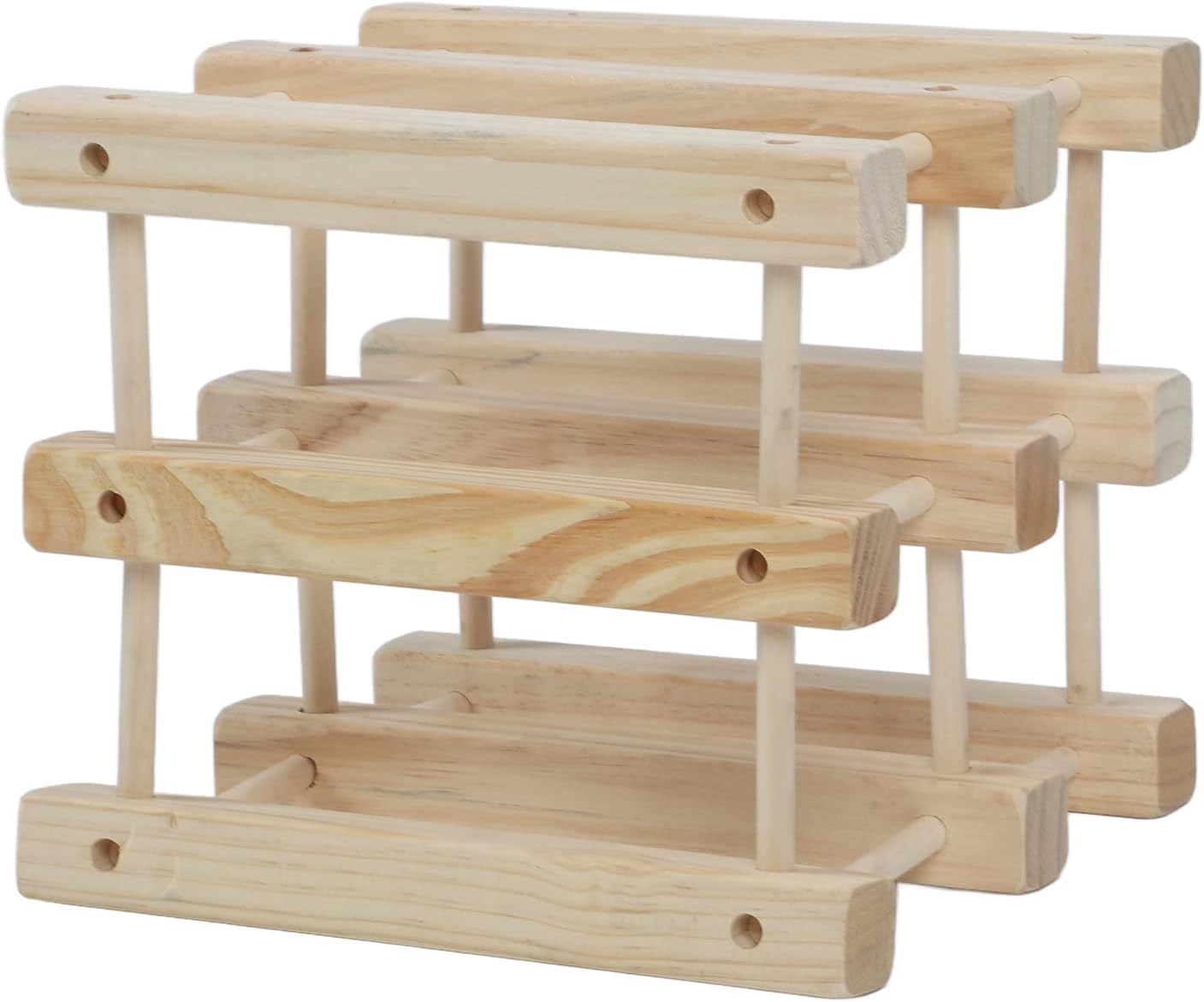 Pssopp Freestanding Wine Rack with 3 Tiers