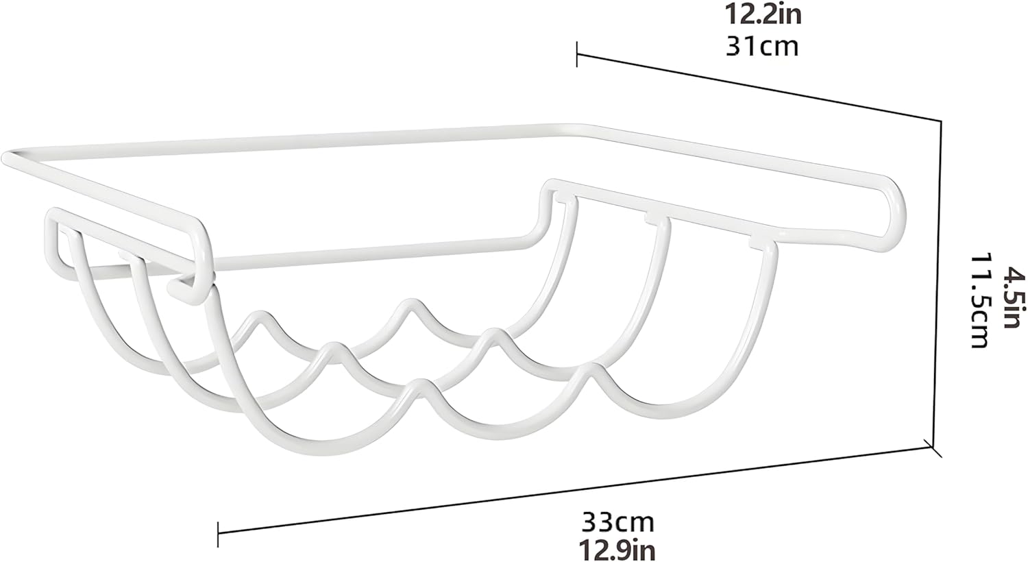 Space-Saving Iron Wine Rack for Kitchen Storage