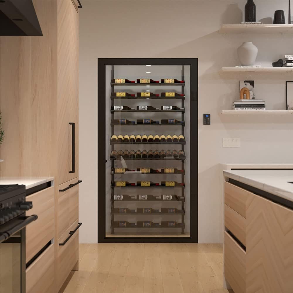 Ultra Wine Racks Showcase Bespoke Wine Display - Black 78 Bottle Storage