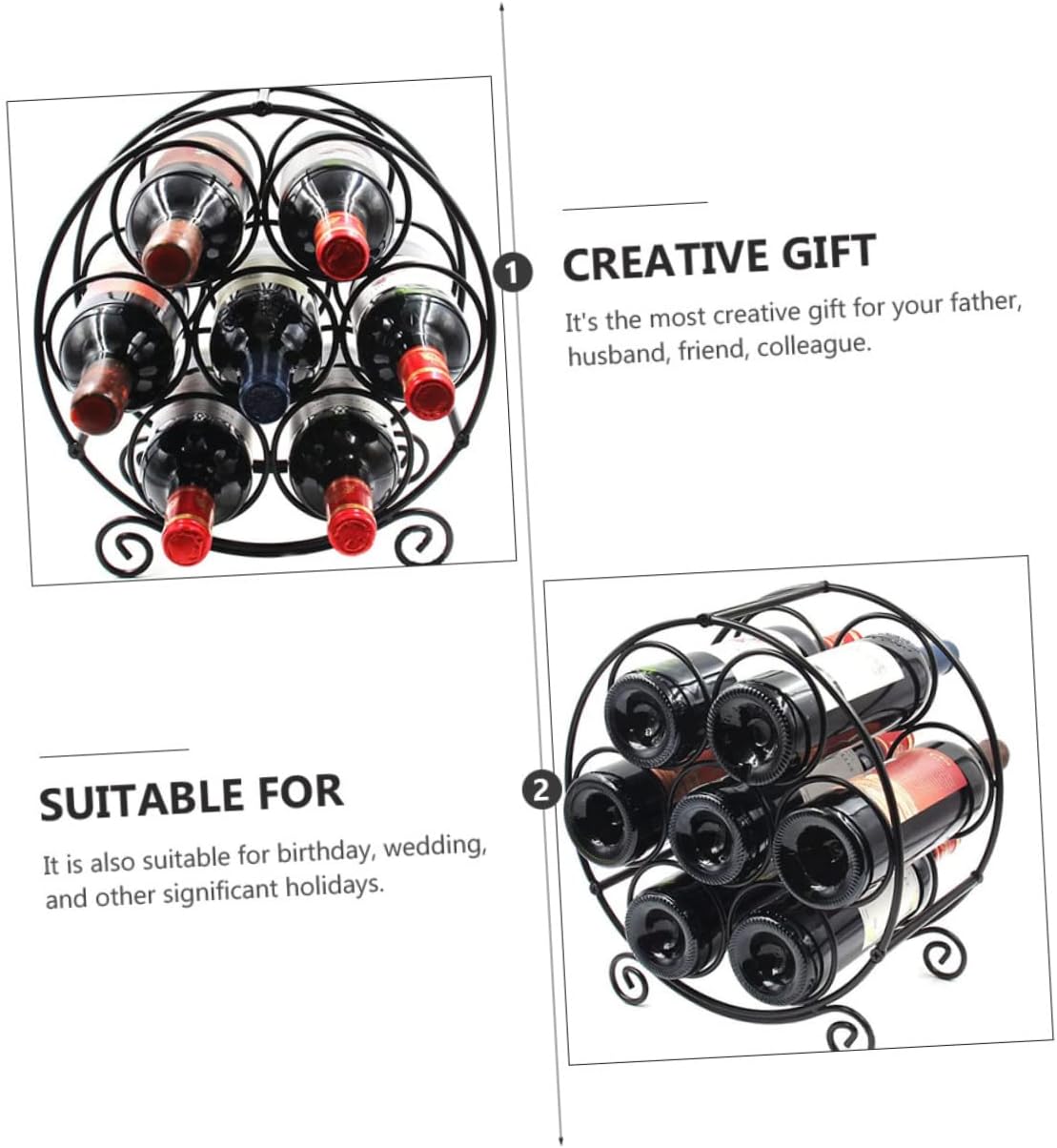 Cabilock Elegant Wine Rack for Home Decor