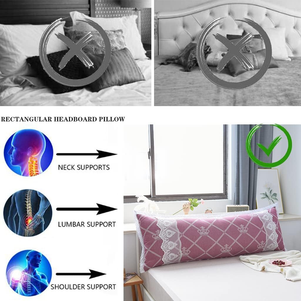 ZZYK Fleece Reading Pillow Large Bolster Cushion