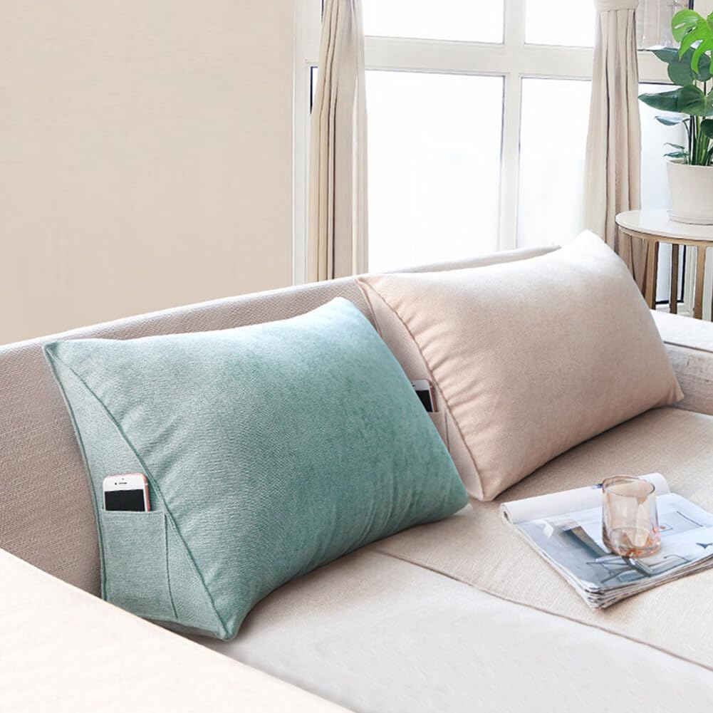UEncounter Velvet Back Support Pillow with Storage Pocket 1