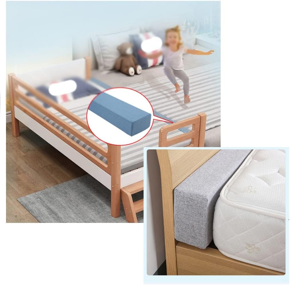 Dark Brown Bed Gap Filler Pillow Cushion 20X15X50cm