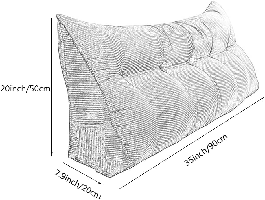 ZZYK Long Back Support Pillow with Removable Cover
