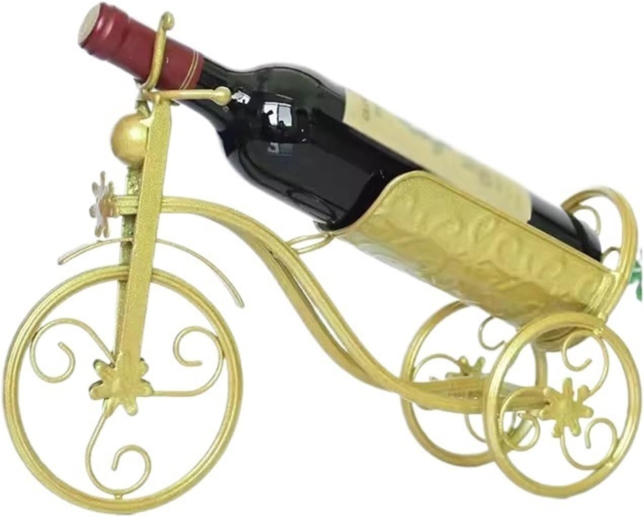 Gold Wine Rack with Creative Design