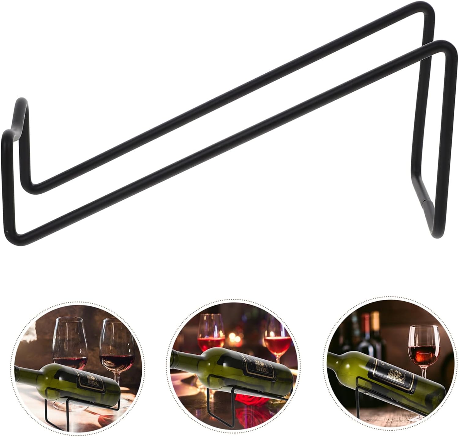 Luxshiny 2PCS Metal Wine Rack for Home Kitchen Display Storage