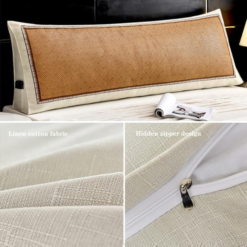 ZZYK Soft Linen Reading Pillow with Detachable Cover