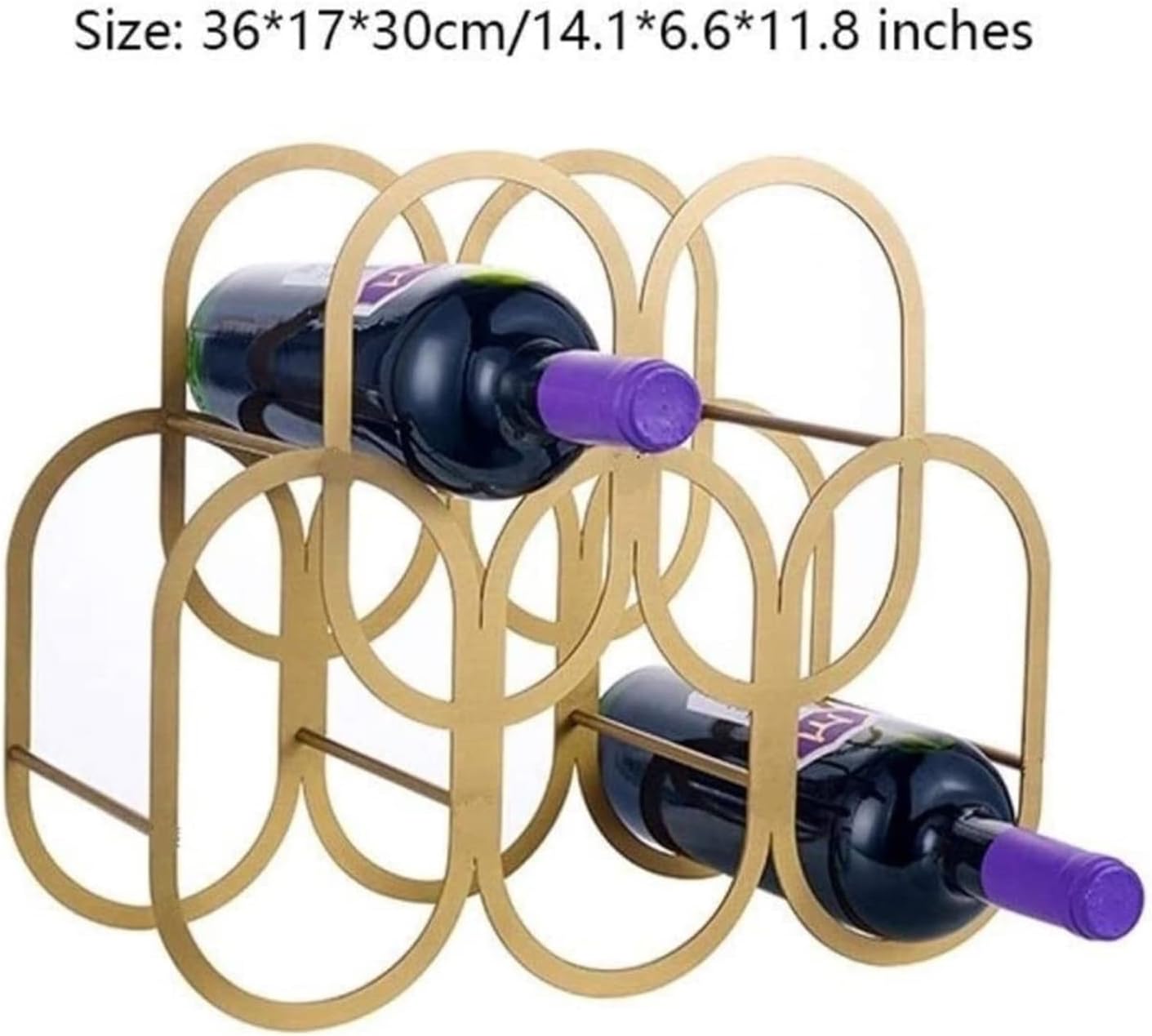 OXOAMP Freestanding Metal Wine Rack Gold