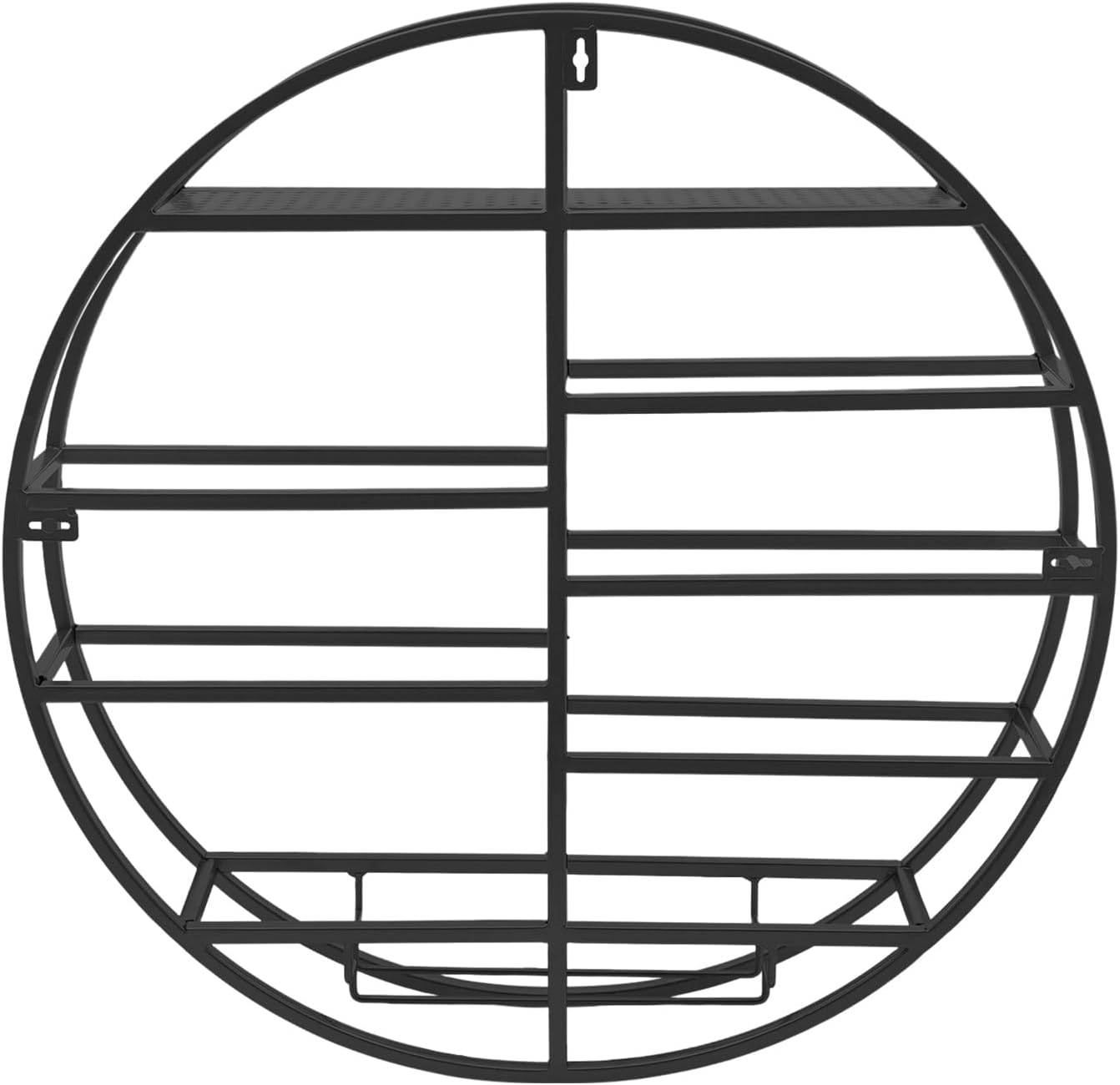 FOGGBET 4 Tier Metal Wine Rack with Glass Track