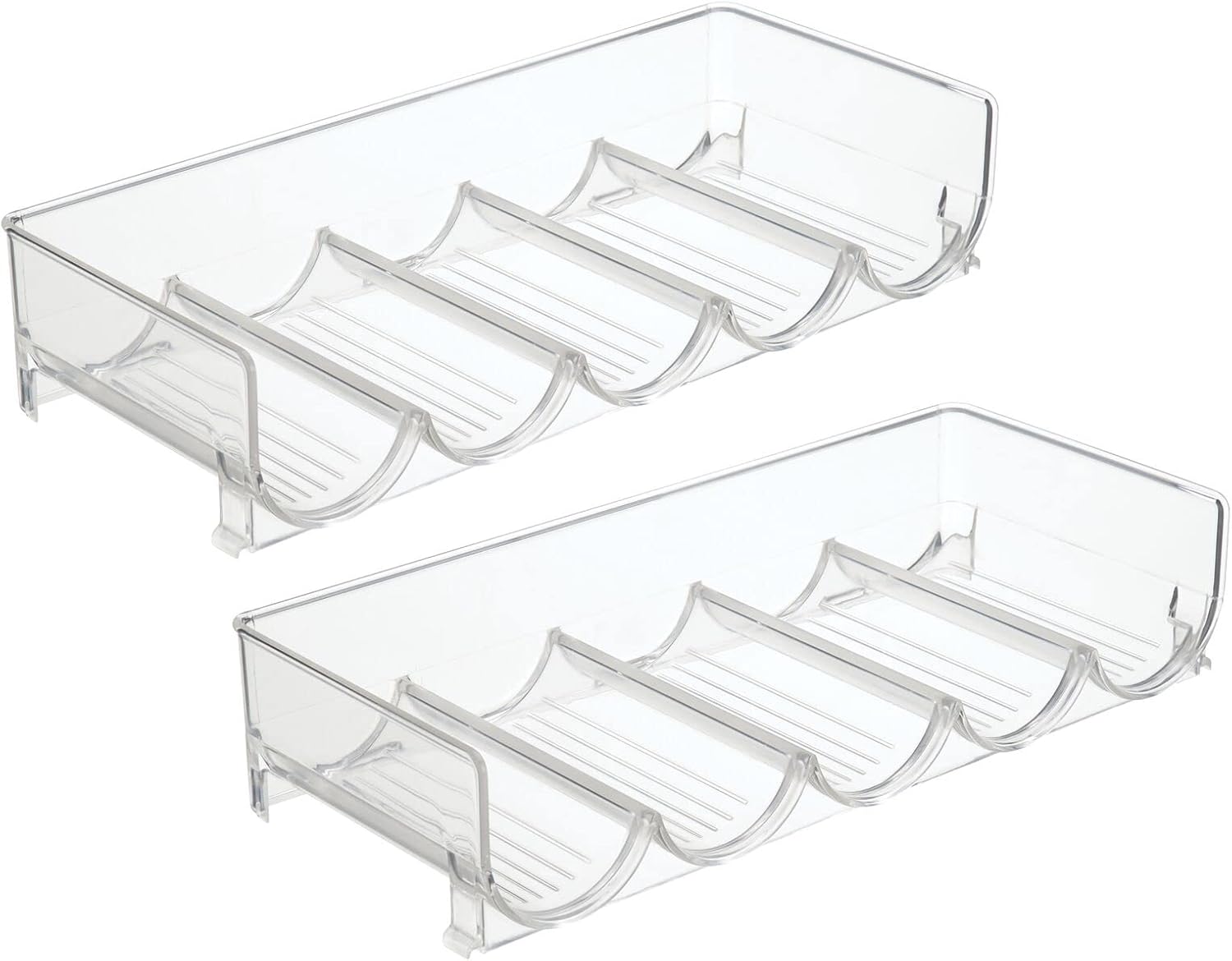 mDesign Clear Stackable Wine Bottle Rack 2 Pack
