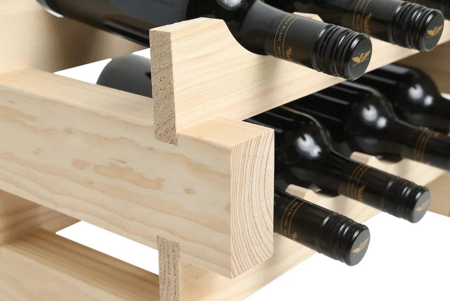 72 Bottle Wine Rack 9 Wide Dark Stain