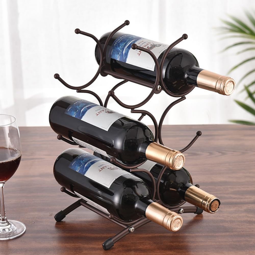 Fantasee 6 Bottle Tabletop Wine Rack Holder 1