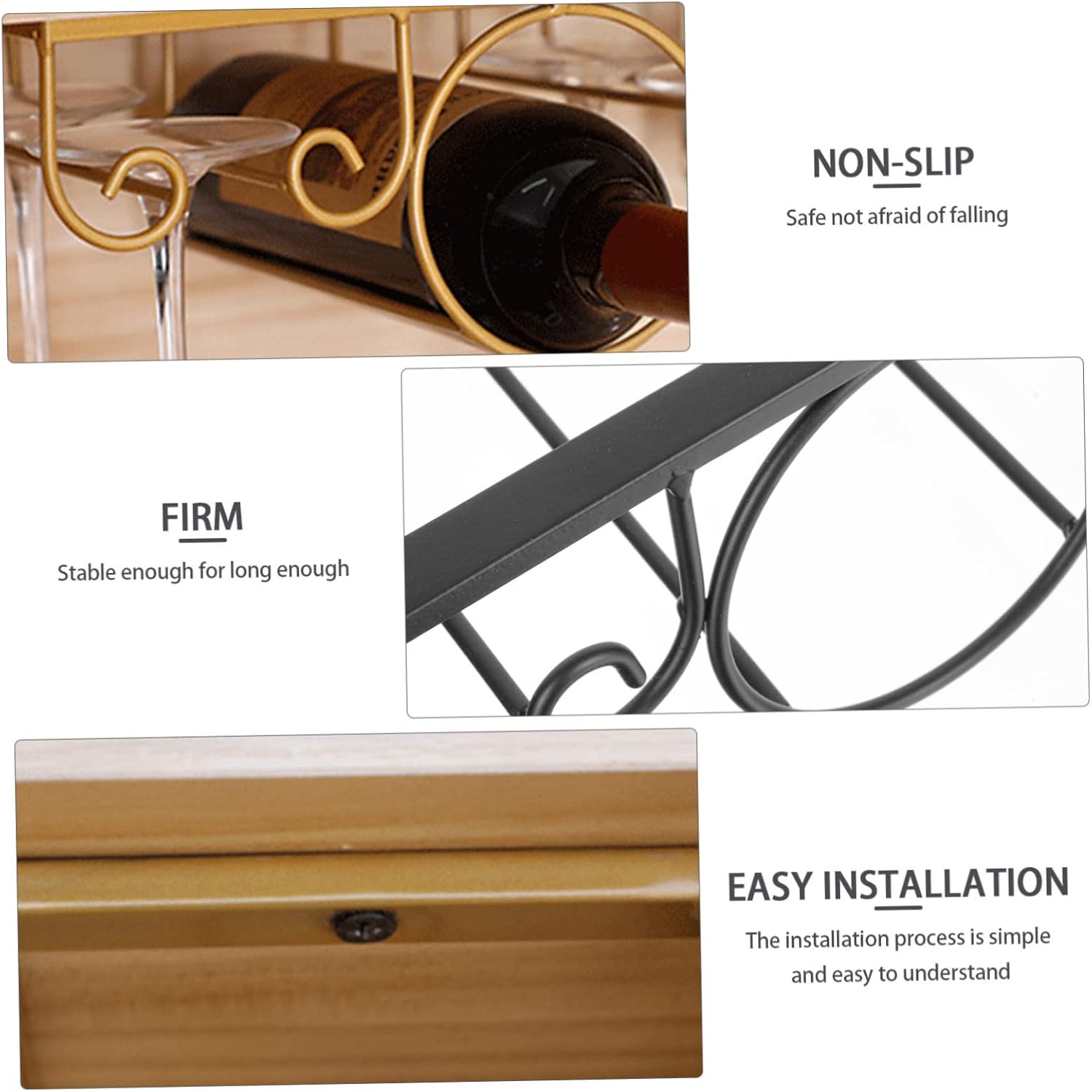 Ciieeo Wall-Mounted Wine Glass Holder 1pc